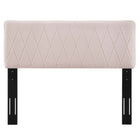 Modway - Leila Tête de lit King/King de Californie, Rose-Tissu résistant aux taches durable