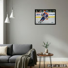 Wayne Gretzky 20x29 Oilers Action-H - Toile encadree - 31" x 22"-Prêt à accrocher - livré entièrement assemblé