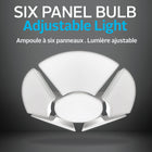 Bell + Howell - Plafonnier Burst à six panneaux 144 ampoules LED - 3000 lumens-L’ampoule hexagonale a une lumière Kelvin de 3500 lumens, elle est parfaite pour égayer votre patio, vos sous-sols, vos entrepôts, etc