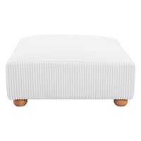 Zuo - Tayte Pouf - Blanc-Bois d’hévéa assurant solidité et stabilité durables