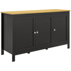HOMCOM - Buffet bahut de rangement 47,2 po L - noir-Deux armoires à deux niveaux avec étagères réglables offrent un rangement flexible 