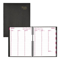 Brownline - 2027 agenda hebdomadaire CoilPro avec couverture rigide imitation lézard – 11 po x 8 1/2 po – noir-12 mois: janvier 2027 à décembre 2027