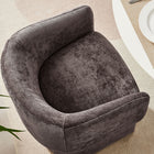 Modway - Verity Barrel Back Chenille Fauteuil à manger - Marron chocolat-Aucune assemblée requise