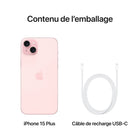 Apple - iPhone 15 Plus 6,7 po ecran Liquid Retina, 128 Go, Rose, Bell et Virgin Plus-Garantie limitée d'un an du fabricant