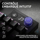 Logitech - G316 X 98 clavier gaming - Tactiles - Noir-Éclairage dynamique LIGHTSYNC RVB : la barre lumineuse interactive réagit à votre configuration et aux ajustements de la molette , personnalisez 30 zones lumineuses différentes et l'éclairage par touche pour un environnement de jeu véritablement immersif