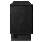Modway - Knox 71 pouces Meuble TV, Noir-Pieds de nivellement non marqués