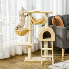 PawHut - Arbre à chat pour chaton d’intérieur, centre d’activités, lit de repos, jouet 39 po-Un excellent design avec des échelles et une cachette pour que notre chat puisse se reposer 