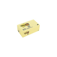 Post-it - Feuillets réglés, 5 x 3 po, jaune canari, paquet de 5, 500 feuilles-La taille de carte d'index est parfaite pour la plupart des notes et messages
