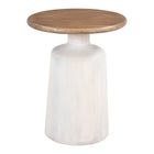 Zuo - Goblet Table d’appoint - Brun/Blanc-Couleur: Brun/Blanc