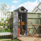 Outsunny - Abri de jardin - 76 cm x 53 cm x 180 cm - Gris-Offre un espace compact et pratique pour ranger vos outils et équipements de jardin  
