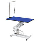 PawHut - Toilettage pour animaux à hauteur réglable - bleu-Plateau de table amovible et verrouillable pour un nettoyage et un remplacement faciles 