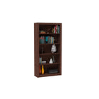 Manhattan Comfort - Bibliothèque Olinda 90,5 cm style mid-century modern - Noyer-Espace pour des livres, des photos, des trophées et/ou des objets de collection