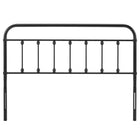 Modway - Sage Métal Tête de lit King, Noir-Hauteur ajustable