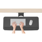 ShoppingAll - Plateau à clavier réglable sous le bureau avec tiroir coulissant de 25 po L x 9,8 po P - Noir-7