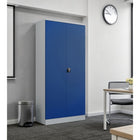 Ceha Canada - Armoire de rangement métallique RTA - 36 po L x 77 po H - Bleu-CHARNIÈRES MÉTALLIQUES À 270° : Les portes s'ouvrent entièrement grâce à de robustes charnières métalliques, offrant un large accès