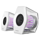 Hecate - Haut-parleurs de jeu Hecate G2000 Pro 2.0, son ambiophonique virtuel 7.1, RGB, Bluetooth, puissance de crête de 64 W et éclairage TempoFlow – Blanc-64 W de puissance totale dans un format compact, offrant une scène sonore expansive. Malgré sa petite taille, il prend en charge jusqu’à 64 W de sortie, créant un champ sonore large et immersif. Combiné à une architecture 2.0 pour les canaux gauche et droit, il construit une scène sonore profonde et cinématographique qui vous permet de profiter pleineme