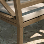 Modway - Northlake Terrasse extérieure Teck Fauteuil à manger, Caillou-Cadre à dos croisé
