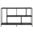 Hudson&Canal - Console Winthrop 52" L - Bronze noirci-Comprend un plateau en métal et des étagères
