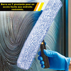 Gritt Commercial - Lave-vitres pivotant robuste de 14 po - Usage commercial-Matériau de la housse de lavage : microfibre
