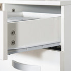 HOMCOM - Table de nuit moderne avec 3 tiroirs à finition brillante - blanc - lot de 2-Couleur : Blanc 