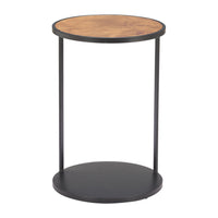 Zuo - Nodo Table d’appoint - Brun/Noir-Placage de loupe sur MDF au look sophistiqué et chaleureux