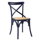 Modway - Gear Restauration Fauteuil d’appoint - Bleu Minuit-Chaise à manger moderne de ferme