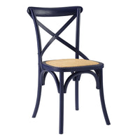 Modway - Gear Restauration Fauteuil d’appoint - Bleu Minuit-Chaise à manger moderne de ferme