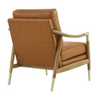 Modway - Langford Cuir végane Fauteuil d’accent - Noyer Tan-7