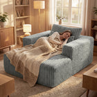 HOMCOM - Canapé-lit compact avec coussin pour salon - gris-La teinte grise élégante et le design minimaliste s'adaptent parfaitement aux appartements modernes, salons ou chambres    
