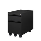 Ceha - Piètement mobile, série MDG, tiroirs boîte-classeur, noir jet-Sécurité de rangement : Système central verrouillable avec 2 clés pour la tranquillité d'esprit.