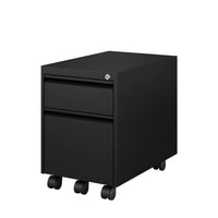 Ceha - Piètement mobile, série MDG, tiroirs boîte-classeur, noir jet-Sécurité de rangement : Système central verrouillable avec 2 clés pour la tranquillité d'esprit.