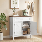 HOMCOM - Buffet étroit moderne de style ferme 30 po avec portes de rangement - blanc-L’étagère intérieure réglable s’adapte facilement à des objets de différentes hauteurs