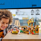 LEGO - My City La pizzeria et ses véhicules de livraison-Restaurant jouet avec espace de préparation et coin repas, drone de livraison, voiture et scouteur
