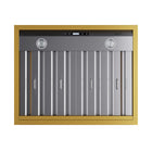 KUCHT KRH30SG 30 po Hotte murale - 900 CFM - Acier inoxydable avec accents dorés-Écran LCD à capteur tactile permettant de choisir la vitesse appropriée