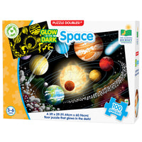 University Games - The Learning Journey Puzzles Doubles: Space - Puzzle De Reconnaissance De l’Espace Pour Enfants - Puzzle d’Association Du Système Solaire-Améliore les compétences motrices et la coordination œil-main