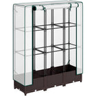 Outsunny - jardinière surélevée 47 po L x 16 po l x 50 po H avec treillis - brun-Des treillis de soutien offrent un espace suffisant pour la croissance des plantes
