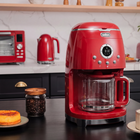 Salton - cafetière numérique de 12 tasses NuRetro - cerise cosmique-Filtre à café réutilisable qui réduit le gaspillage de papier.