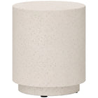 HOMCOM - Table d’appoint finition béton - blanc crème-Notre produit présente un effet béton imitation pour une esthétique élégante et organique 