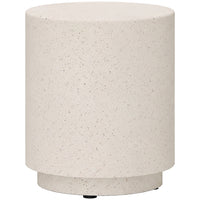 HOMCOM - Table d’appoint finition béton - blanc crème-Notre produit présente un effet béton imitation pour une esthétique élégante et organique 