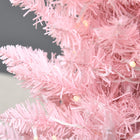 HOMCOM - Arbre de Noël artificiel illuminé 6 pi avec lumières LED blanc chaud-Se sépare en trois sections individuelles pour un rangement compact 