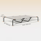 PawHut - Lit pour chien surélevé d’extérieur - 59,8 po L x 37 po l x 9,1 po H - beige-Soutenu par un cadre en acier avec revêtement en poudre de Φ0,9 po (22 mm) 