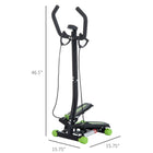 Soozier - Mini Stepper Avec Bandes De Résistance - Stepper Avec Écran Lcd Pour Salle De Sport À Domicile-Deux cylindres hydrauliques à résistance réglable offrent un mouvement de marche fluide    