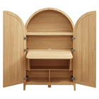 Modway - Calista 63 po voûté Armoire de rangement avec bureau pliant - Chêne-8