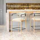 Zuo - Equinox Tabouret de bar - Gris huître/Naturel-Aucun assemblage requis