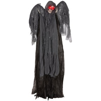 HOMCOM - Faucheuse ailée Animatronique avec yeux lumineux - pour Halloween-Conception de faucheuse ailée avec un bras pliable  