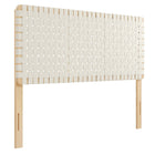 Modway - Sparta Tissage Cuir végane Tête de lit Queen, Beige naturel-Tête de lit queene seulement