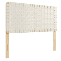 Modway - Sparta Tissage Cuir végane Tête de lit Queen, Beige naturel-Tête de lit queene seulement