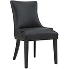 Modway - Marquis Cuir végane Chaise à manger - Noir-Fauteuil d’appoint moderne élégant