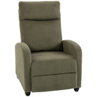 HOMCOM - Fauteuil inclinable push back avec assise rembourrée pour home cinéma - vert foncé-En appuyant sur le dossier, le fauteuil s’incline jusqu’à 135°, tout en soulevant le repose-pieds 