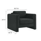 Modway - Visible Tissu Boucle Fauteuil - Noir-Tissu boucle Tissu Rembourrage